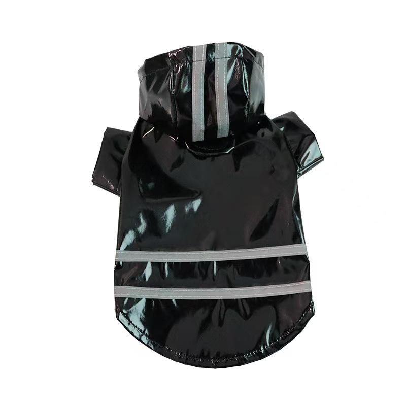 Reflective Waterproof Dog Raincoat for Small to Medium Breeds - Shiba Inu Friendly, Four-Legged Design.