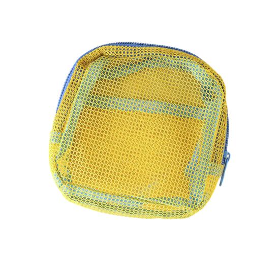 

Cosmetic Storage Bag Breathable Mesh Design Compact Organizer with Lanyard Portable Bag for Toiletries Makeup Accessories A жёлтый