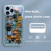 Mechanical Interior Blue Purple For Iphone 15 14 13 12 Mini 11 Pro Max X XS XR 7 8 Plus 2020 22 SE Tempered Glass Phone Case
