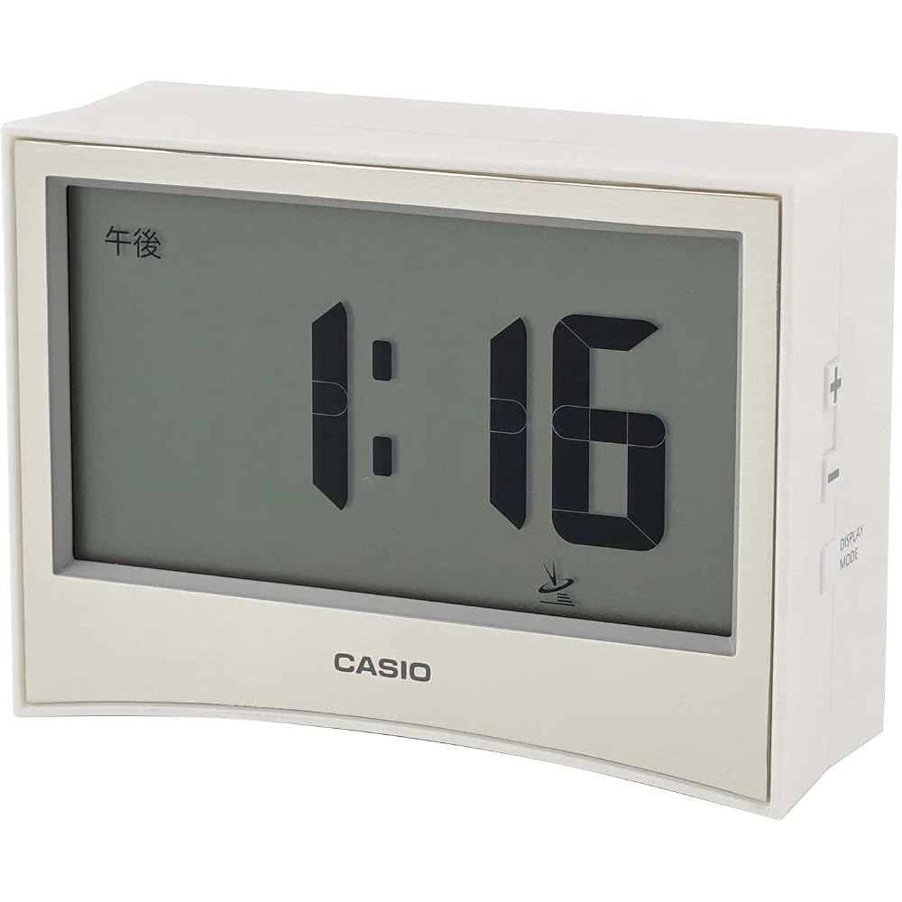 CASIO Alarm Clock, Radio-Controlled, White, Digital, Temperature, Humidity, Calendar, Timer, DQD-S01J-7JF