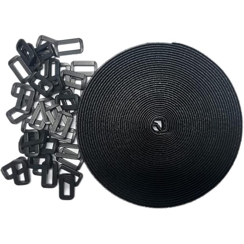 Self-Adhesive Nylon Cable Tie with Hook and Loop Buckle for DIY Organization