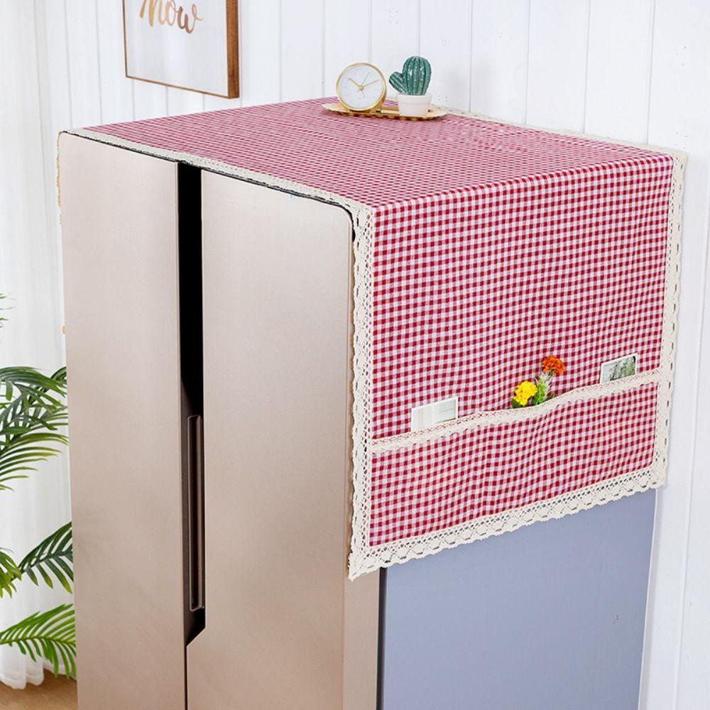 Cotton Linen French Door Refrigerator Cloth Washing Machine Cover Towel Home Decorations