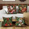 Christmas Decoration Pillowcase Merry Christmas New Year Gift Santa Claus Gift Box Snowman Pillow Cover Home Sofa Cushion Cover