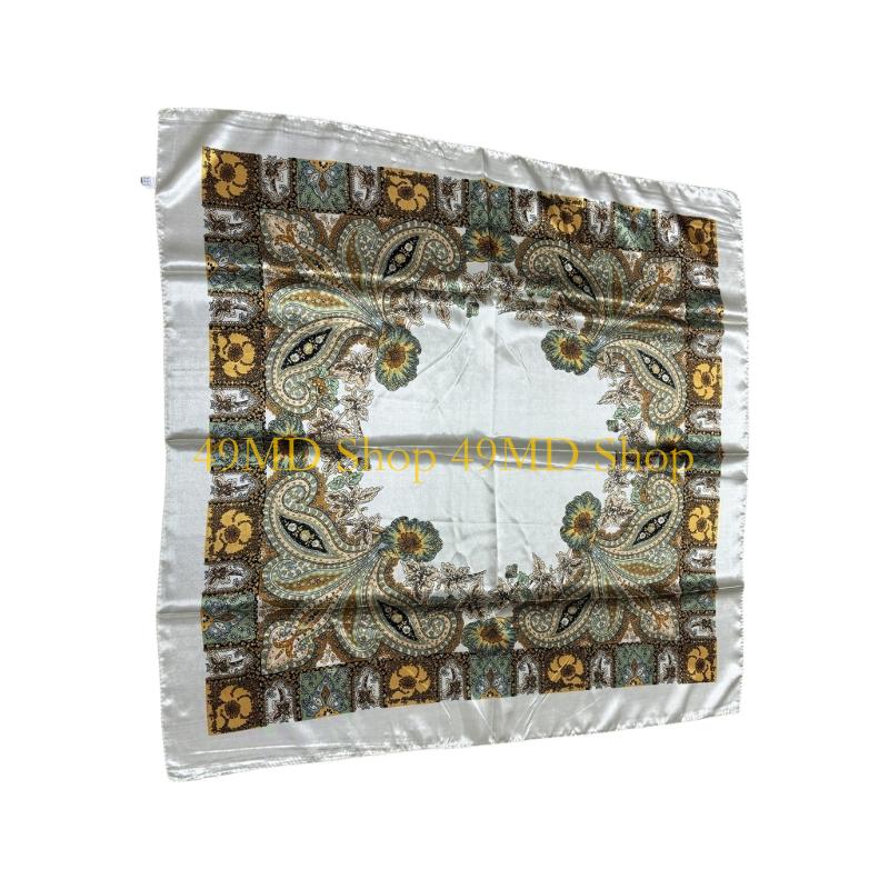 49MD Breathable Paisleys Scarf Multipurpose Neckwear Handbag Decoration Easy Care Travel Essential Daily Outfit