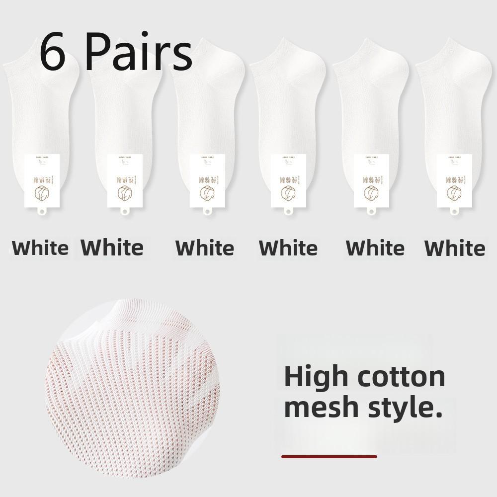 6 Pares Meias Femininas de Verão de Malha Ultrafinas Sem Costura Absorventes de Suor Calcanhar Que Não Desliza