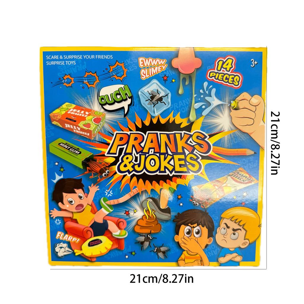Spooky Prank Set, Fly Chewing Gum Fart Pad Prank Toy Gift Box Set