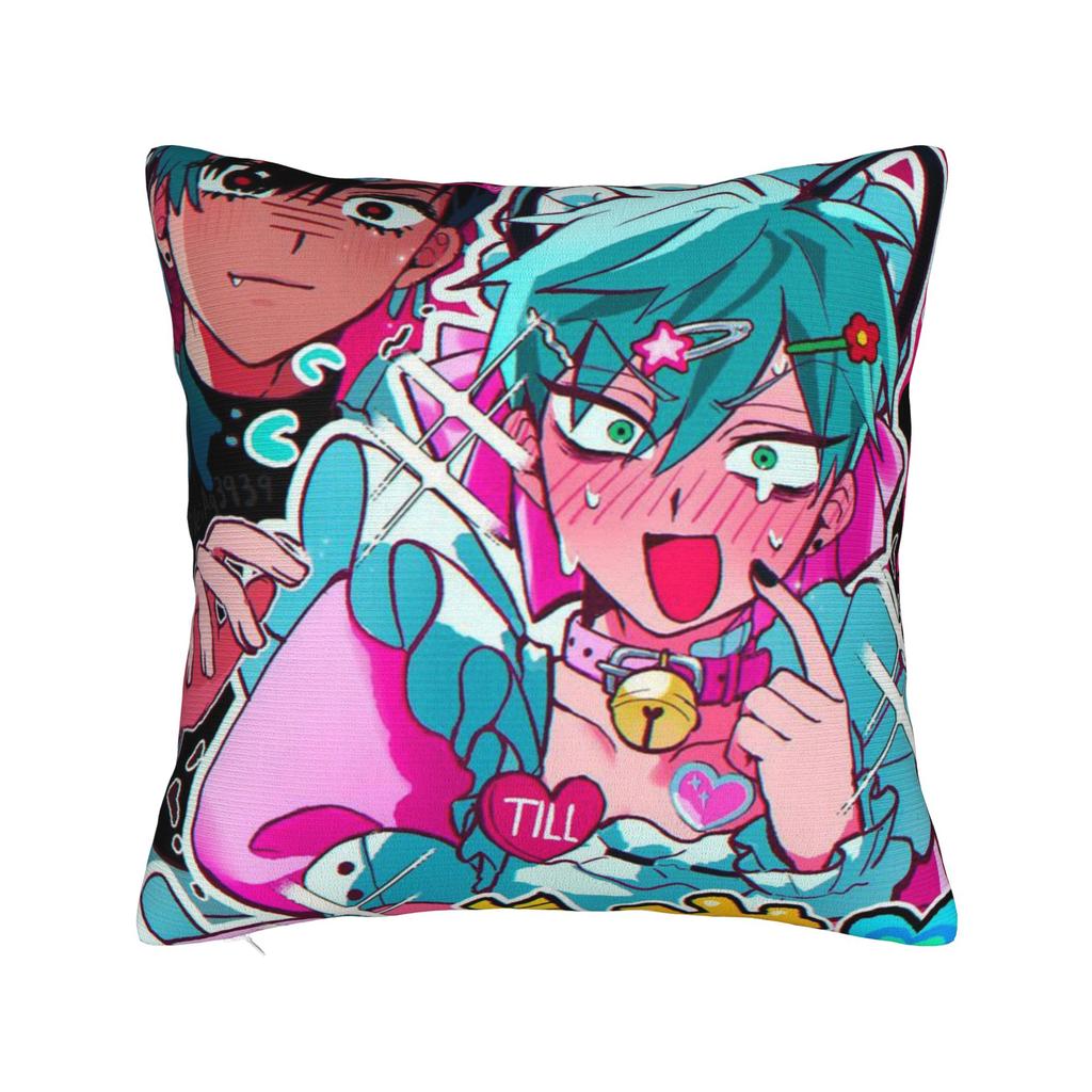 Alien Stage Anime Square Pillow Cases Cushion Cover Funny Zipper Decorative Pillowcase for Home 40x40cm