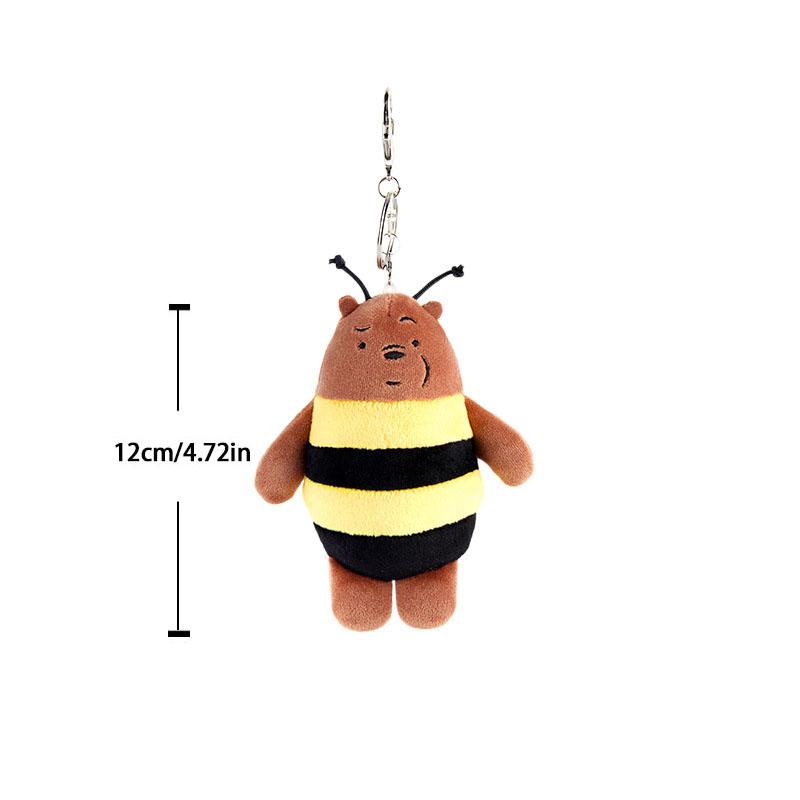 We Bare Bears Anime Plüschtiere Anhänger Grizzly Panda Eisbär Schlüsselanhänger Schlüsselring Stoffpuppen Plüschtiere Figuren Schlüsselanhänger Geschenke