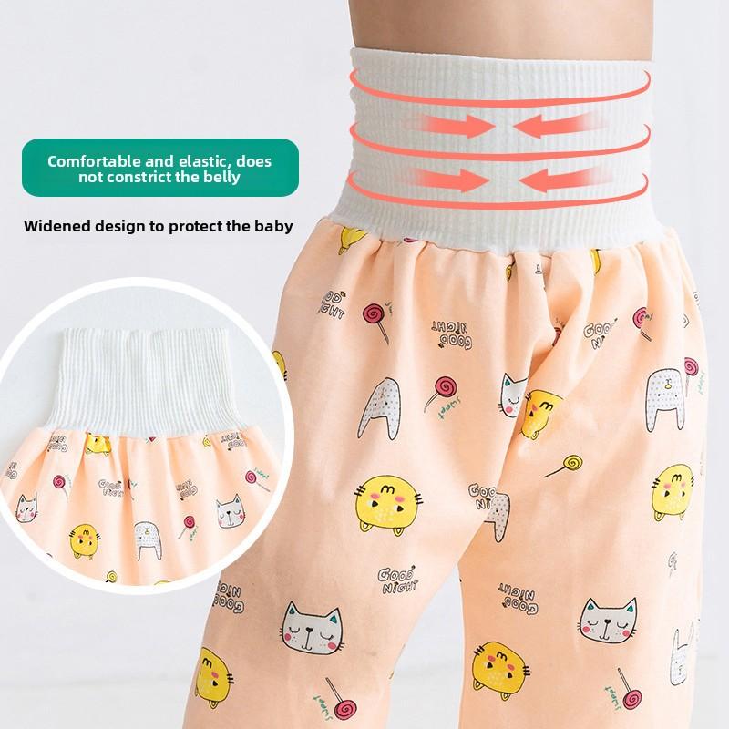 Baby Waterproof Diaper Pants for Potty Training Baby Comfy Diaper Short for Boys and Girls Sleeping Bedclothes Night Time