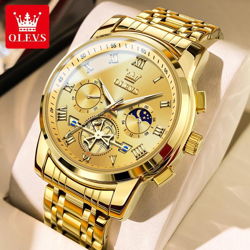 

Oulishi Men s Multifunction Luminous Waterproof Chronograph Quartz Watch