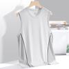 Men's Summer Ice Silk Quick-Dry Sleeveless Sports Vest: Breathable, Lightweight, Versatile, and Trendy