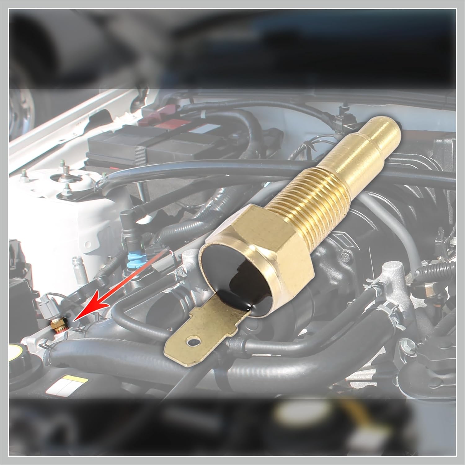 Universal Engine Cooling Fan Temperature Thermo Sensor Switch 1/8  NPT 200 Degree on 185 Degree Off Replacement Car Parts