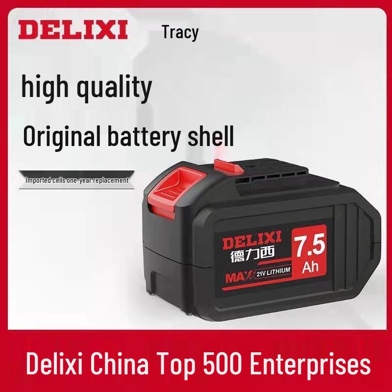 Delixi Lithium Battery Tool Set: Electric Hammer, Reciprocating Saw, Hand Drill, Angle Grinder, Wrench, Charger.