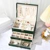 Elegant Jewelry Holder Spacious Multi Tiered Necklace and Earring Organizer with Compartments Jewellery Stoarge Box