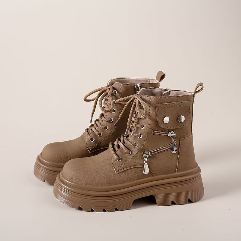 Fashion Booties Height Increasing Lightweight Woman Short Shoes British Style High Quality On Offer Fashion 2025 Ankle Boots for Women