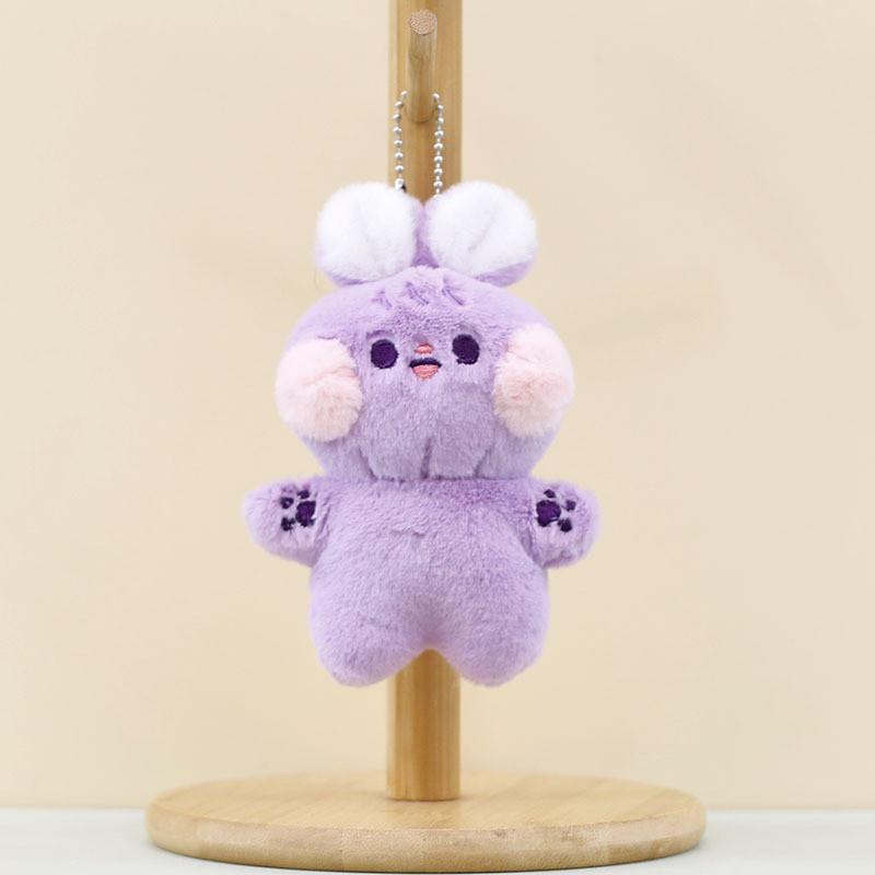 Charming Soft Bunny Plush Keychain Cuddly Rabbit Bag Ornament And Doll