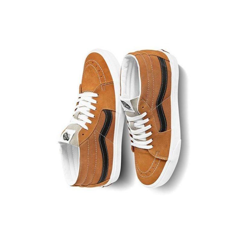Vans SK8 unisex anti slip lightweight mid top skate shoes orange VN0A3WM3WZ5
