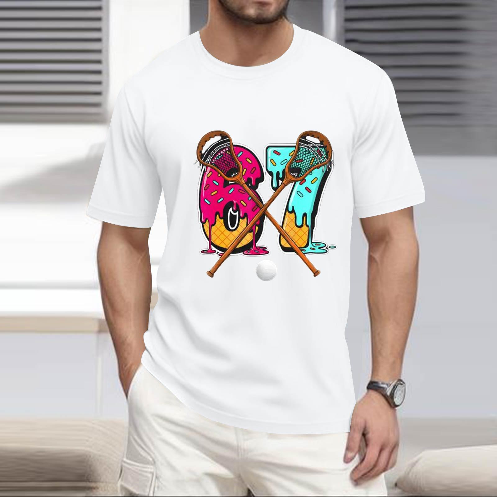 

Мужская модная футболка, уличная повседневная одежда с коротким рукавом XL белый