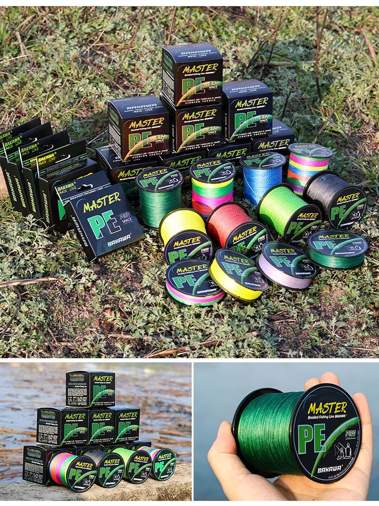 Bakawa Wytrzymała Japońska Wielowłókninowa Plecionka Wędkarska - 4-splotowa, 100M/300M/500M, Do Użytku w Wodzie Słonowodnej.