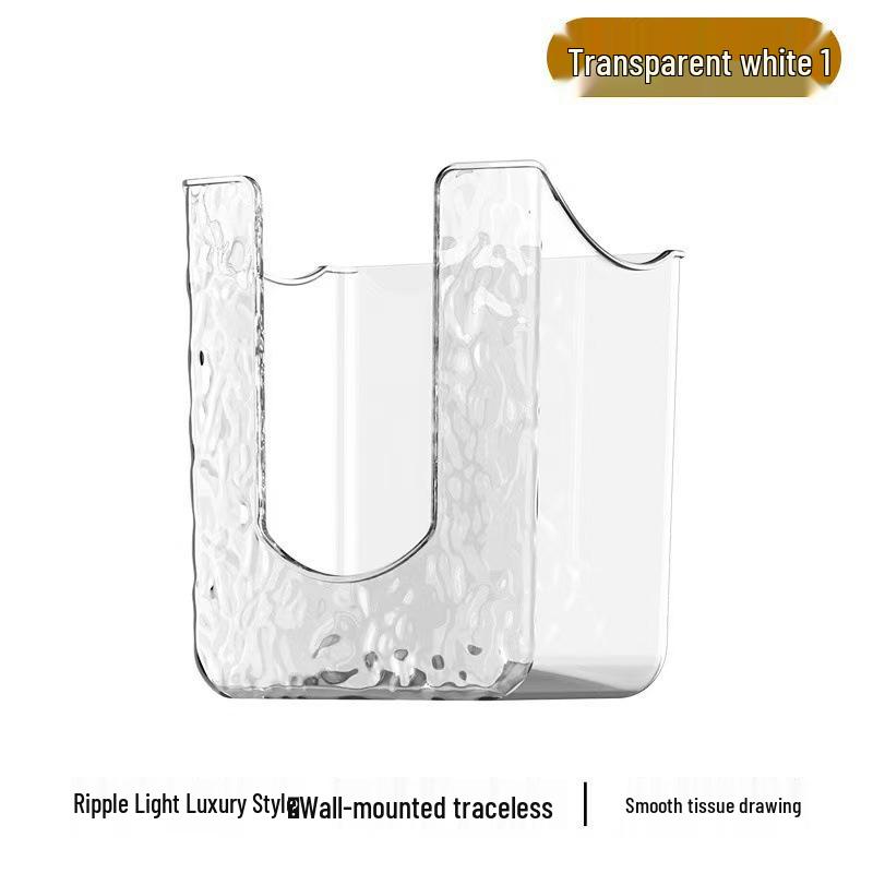 Wall-Mounted Wet Wipe & Tissue Box, Punch-Free, Upside-Down Design for Bathroom or Kitchen Use