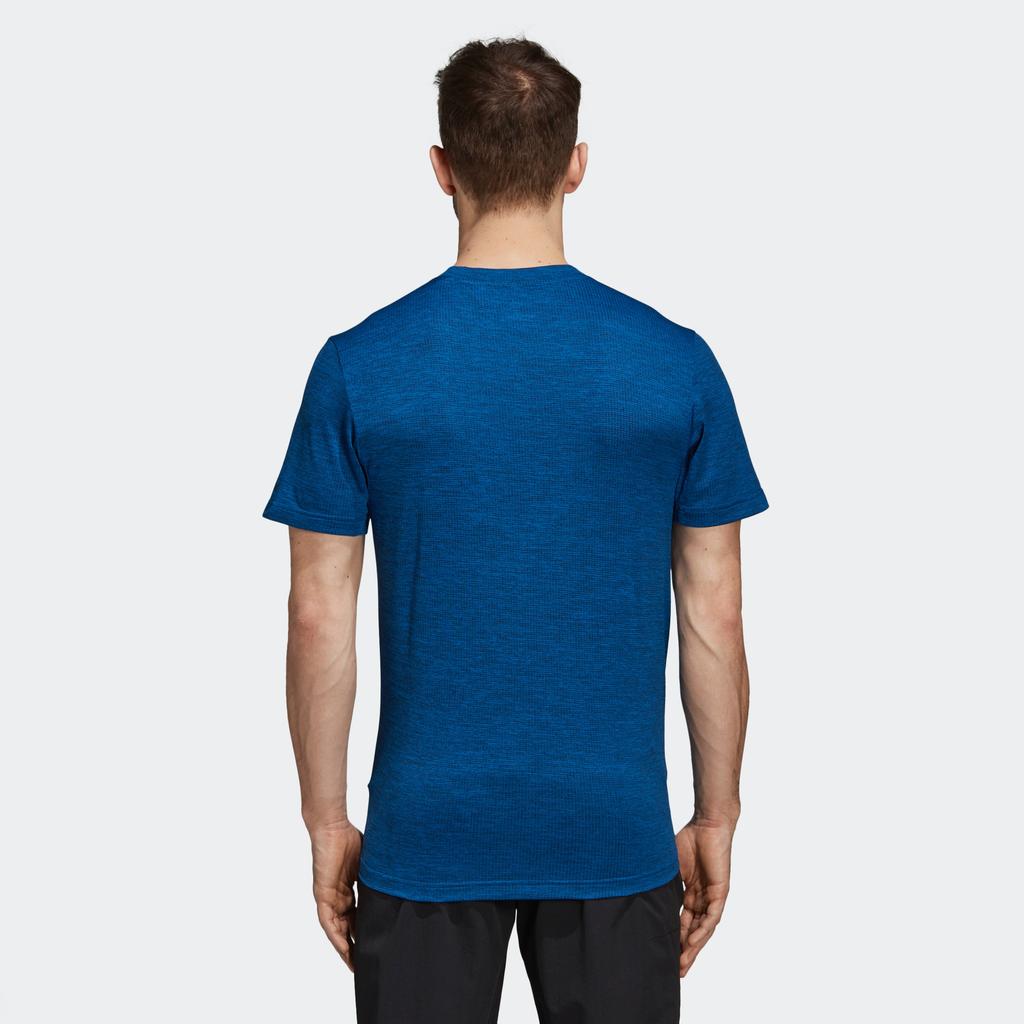 Adidas Simple Breathable Crew Neck Pullover Short Sleeve T-Shirt Men Tops Blue CZ0159