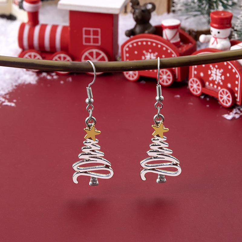 

Christmas Fashion Star Wrapped Pendant Earrings, Suitable for Women s Holiday Party Jewelry Accessories Gifts