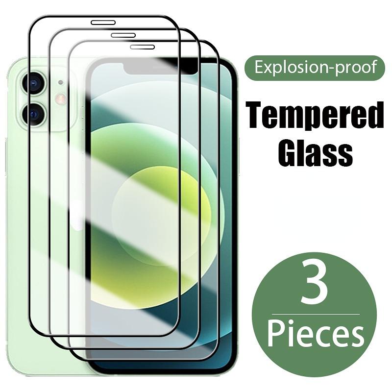 

3PCS Закаленное стекло для iPhone 14 14 promax 7 8 Plus SE 2020 Защитная пленка для экрана для iPhone XR X XS Max 11 12 13 Pro Мини-стекло