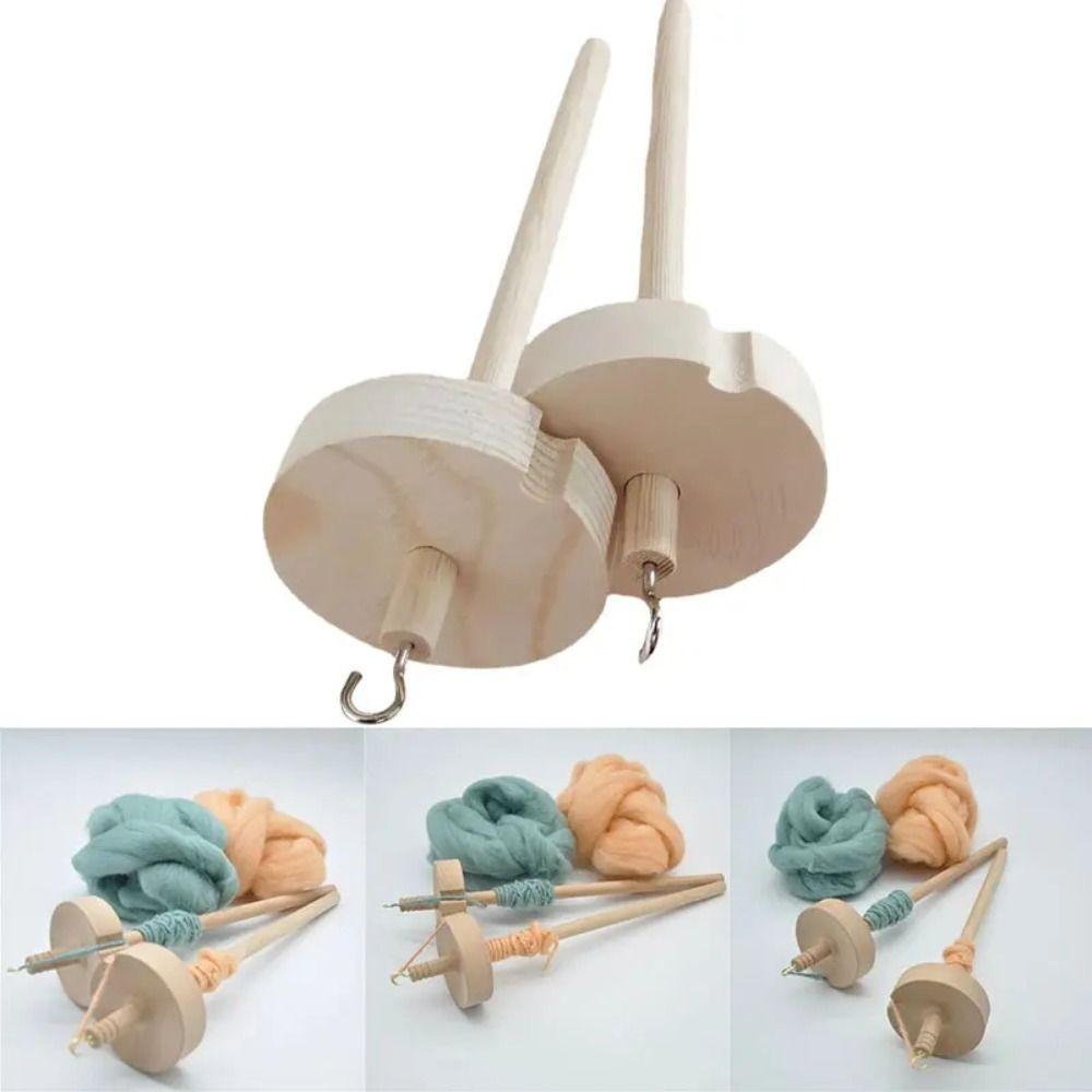 Portable Spindle Top Hand Carved Whorl Yarn Spin Sewing Accessories Drop Spindle Beginners