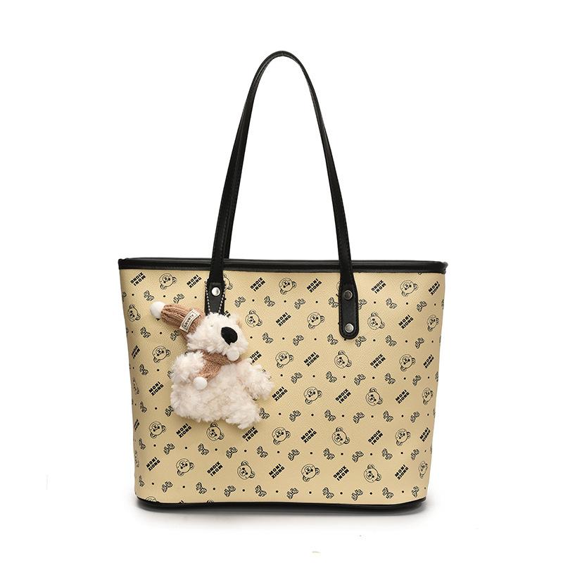 Korean casual fashion large-capacity bag women's 2025 summer new simple and fashionable high-value portable tote bag