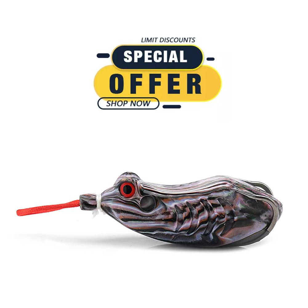 

Limited Special Offer 6.5cm 11g Frog Type Topwater Soft Lure Silicone Thunder Fishing Lure