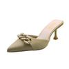 Neuer Stil Damenschuhe Halbschuhe Dünnabsatz Cool High-Heel-Slipper
