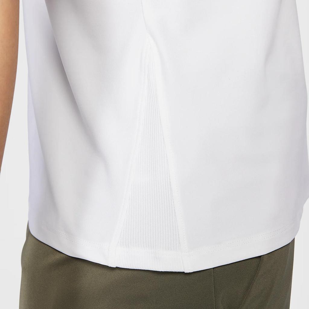 Nike Dri-Fit Comfortable Stylish Versatile Casual Golf Shirt Women Tops White FQ1575-100