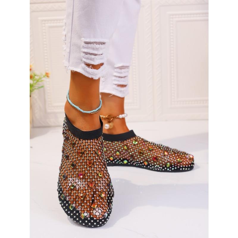 New Plus Size Flat Colorful Mesh Sandals