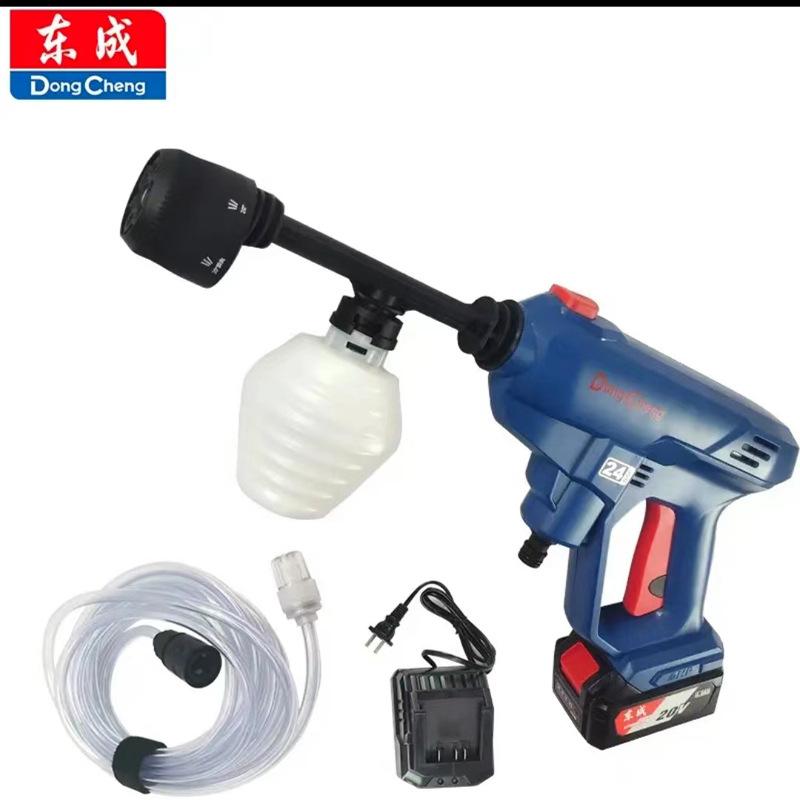 

DongCheng Перезаряжаемый пистолет для мойки автомобилей высокого давления, беспроводная машина для мойки автомобилей, портативная машина для мойки на литиевых батареях 1*Battery20V/4.0Ah