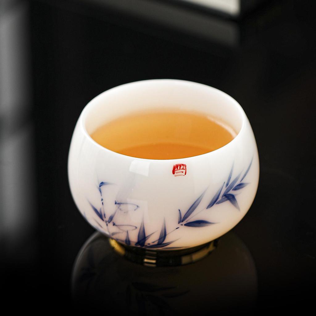 Ice Jade Porcelain Mutton Fat Tea Tasting Cup