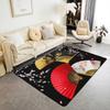Japanese Ukiyo-e Geisha & Cherry Blossom Print Area Rug, Non-Slip Floor Mat for Living Room Bedroom Home Decor Carpet