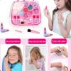 32Pcs Kids Makeup Toys Girls Real Makeup Kit Washable Non-Toxic Makeup Toy Set Retro Beauty Makeup