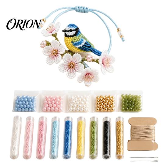 Portable Arts Crafts for Adults DIY Beaded Bracelet Making Kit, 3D Hummingbird Butterfly Fox Relaxing Hobbies Stress Relief Craft Beginner-Friendly