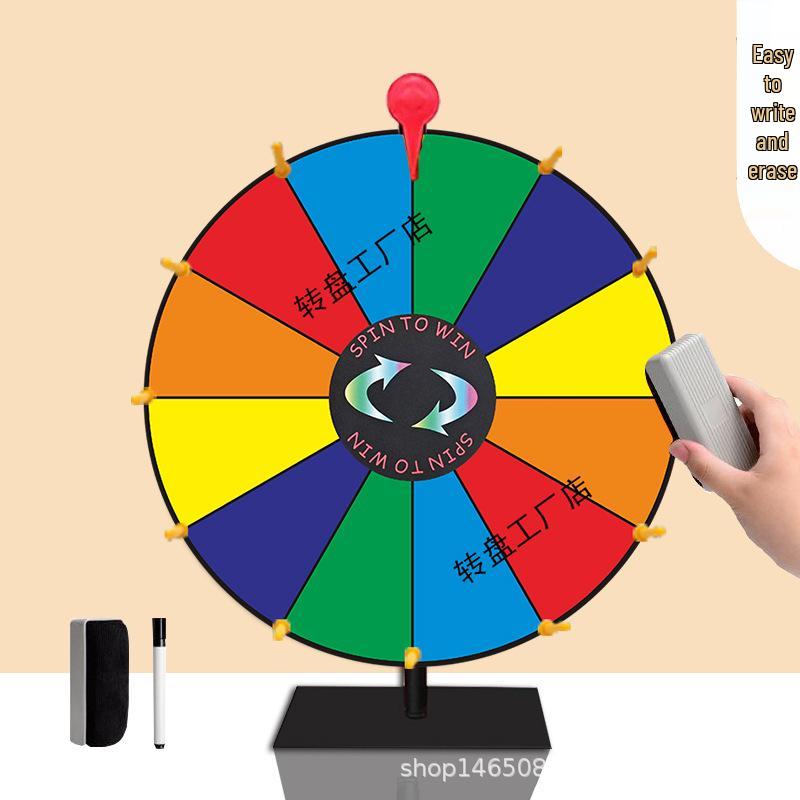 Entertainment Game Turntable: Wipeable Iron Lucky Lottery Spinner