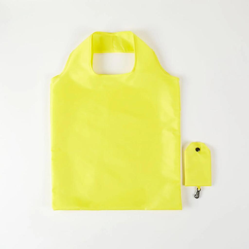 Shopping Bag for women men Solid Color Eco-friendly Folding Reusable Portable Shoulder Handbag Polyester for Travel Grocery