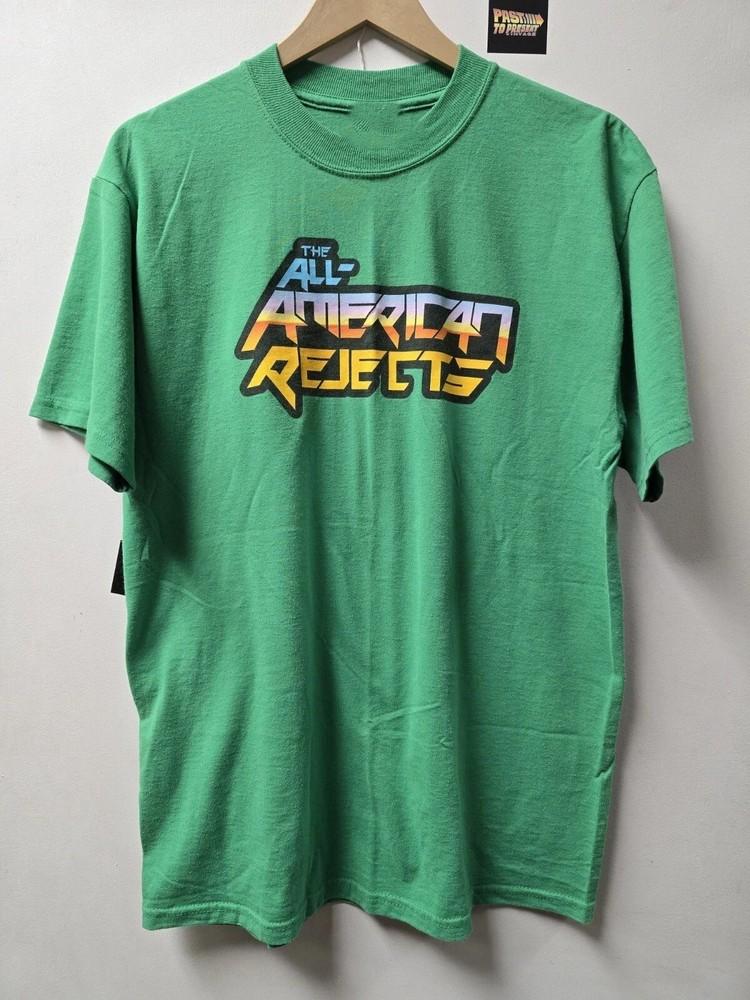 The All-American Rejects Band Graphic Green T Shirt  Unisex T-Shirt XL