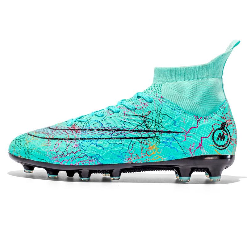 Foreign trade large size football shoes, boys high-top AG long nails artificial grass training shoes TF broken nails 068