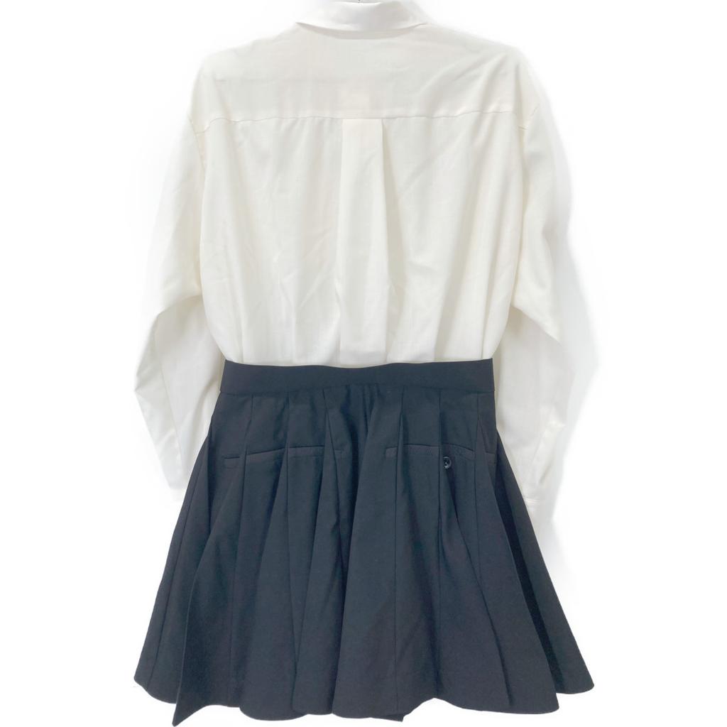 sacai White x Black 22-06036 Docking Dress dress 2 Black x whiteUsed