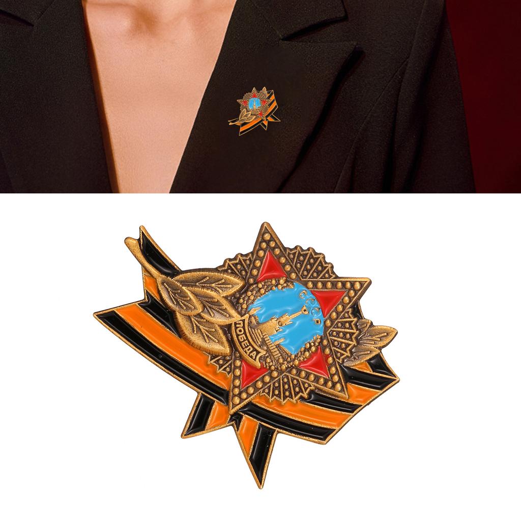 Classical Design Russian Soviet St George Medal Badge Brooch Elegant Lapel Pin for History Enthusiasts and Collectors