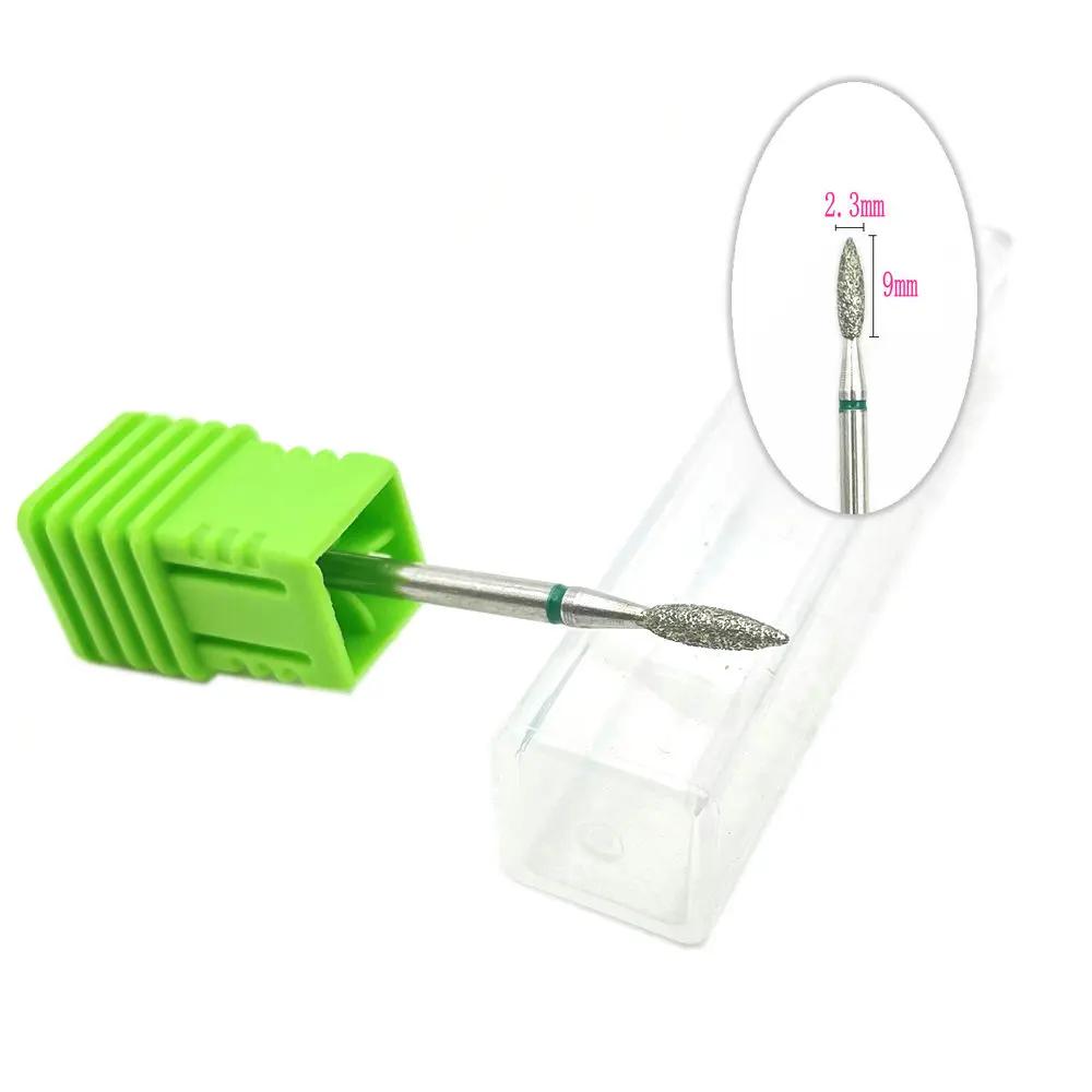 20pcs Diamond Nail Drill Milling Cutter for Manicure Rotary Bits Cuticle Clean Accessory Dental Diamond Burs Polisher 2.35mm
