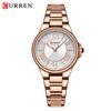 CURREN 9091 Steel Band Watch Simple Women's Roman Style Compact Fashionable Men's and Women's Watch Waterproof