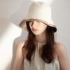 Damen Outdoor UV-Schutz Sonnenhut Frau Sommer Visier Fisherman Cap Mädchen Täglich Feste Eimer Hüte Mode Breite Krempe Sonnenhüte