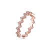 New Trendy Rainbow Simulated Diamond Stackable 925 Sterling Silver Eternity Ring for Women Wedding Finger Band Gift Z30