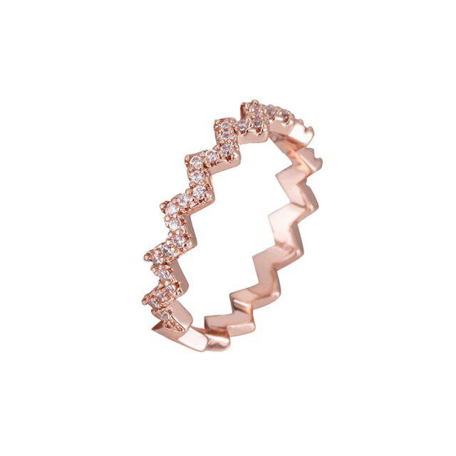 New Trendy Rainbow Simulated Diamond Stackable 925 Sterling Silver Eternity Ring for Women Wedding Finger Band Gift Z30