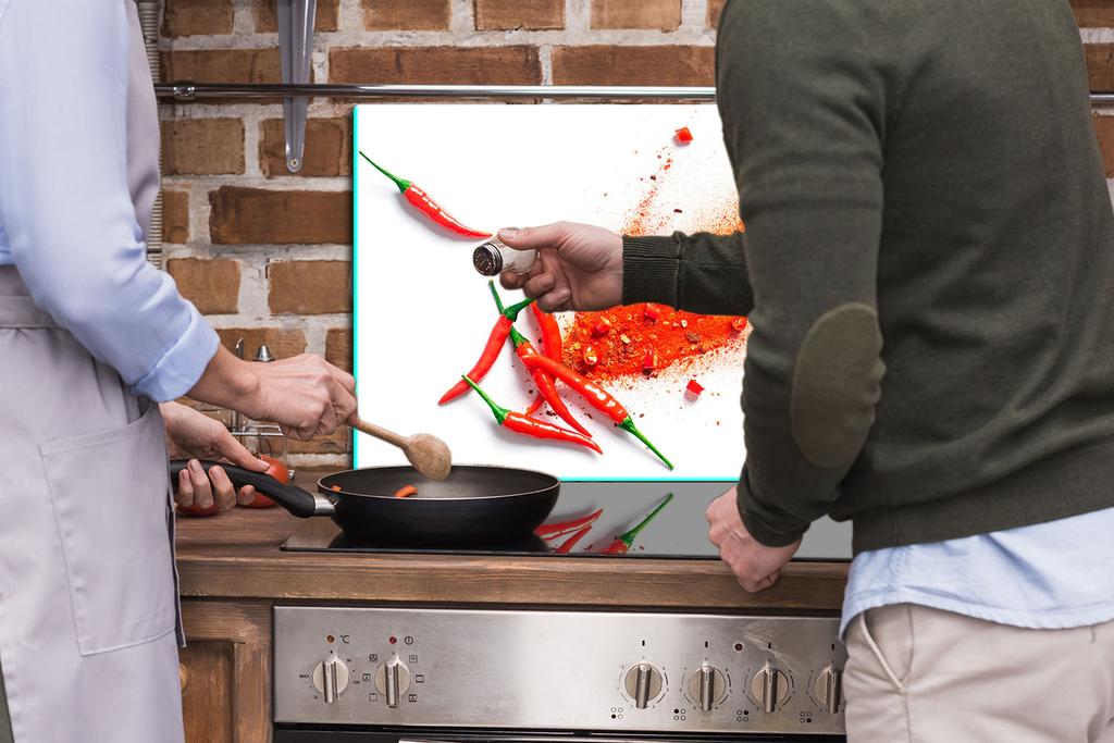GLASS PROTECTIVE PLATE FOR STOVE 80x52 CHILLI